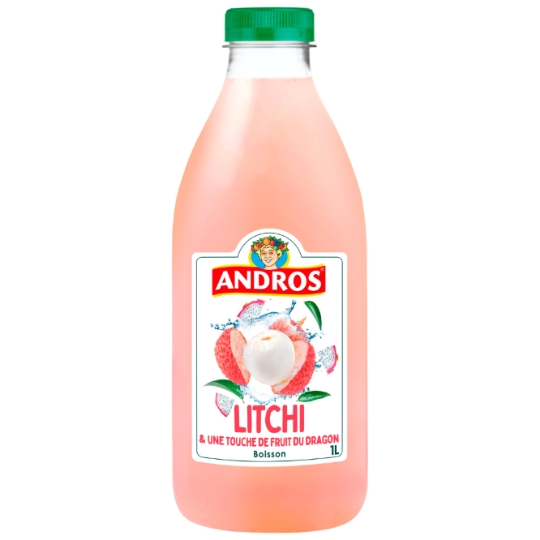Boisson aux Litchis Citrons Fruits du Dragon ANDROS