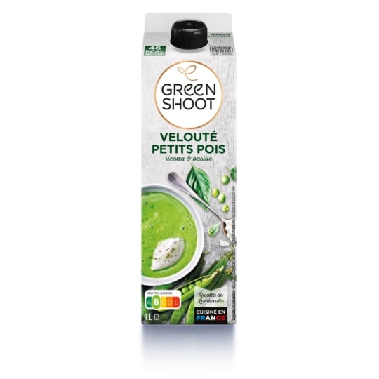 Soupe petits pois ricotta basilic GREENSHOOT