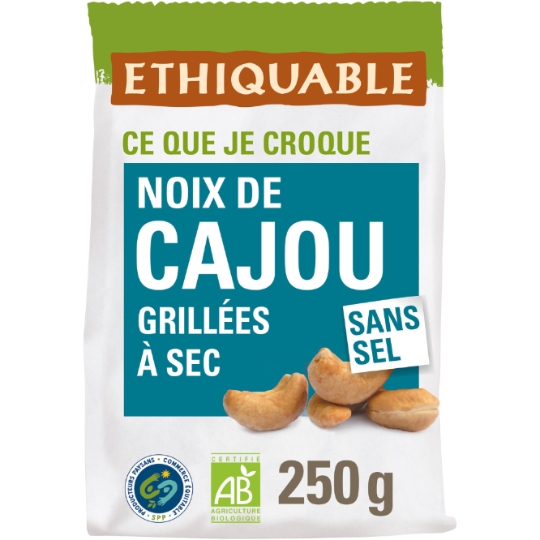 Noix De Cajou Grillées A Sec Sans Sel Grand Format Bio ETHIQUABLE
