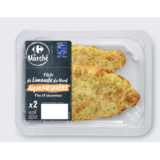 Filets de Limande du Nord Façon Meunière MSC CARREFOUR LE MARCHE