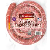 Saucisse Languedocienne au Sel de Camargue Boyau Naturel LES BRASERADES