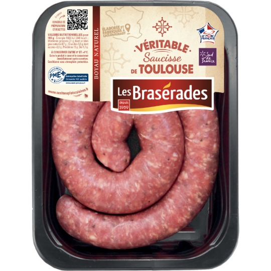 Saucisses de Toulouse Véritables LES BRASERADES