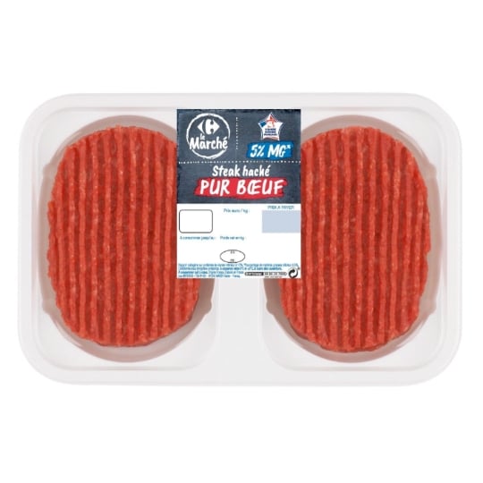 Steaks Hachés Pur Bœuf 5% MG CARREFOUR LE MARCHE