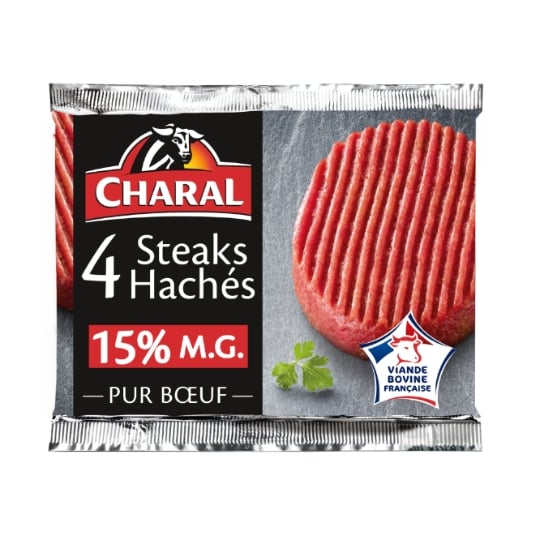 Steaks Hachés Pur Bœuf 15% MG CHARAL