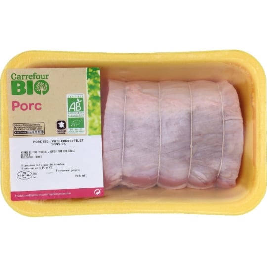Rôti de Porc Filet Sans Os Bio CARREFOUR BIO