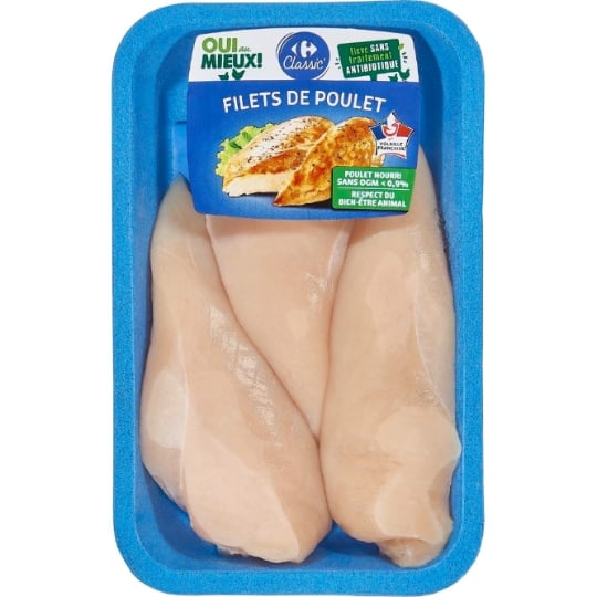 Filets de Poulet Blanc CARREFOUR CLASSIC'