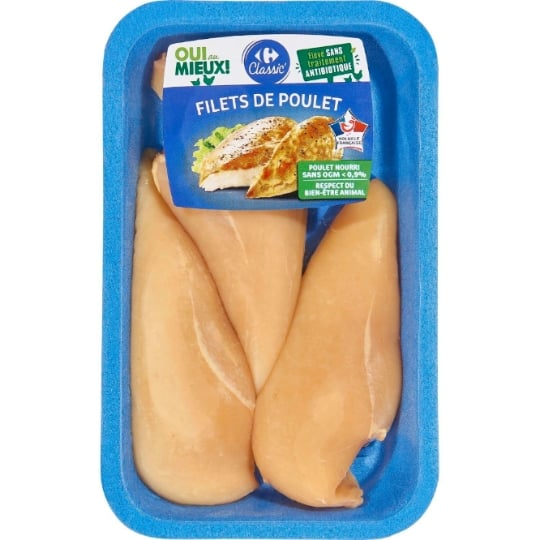 Filets de Poulet Jaune CARREFOUR CLASSIC'