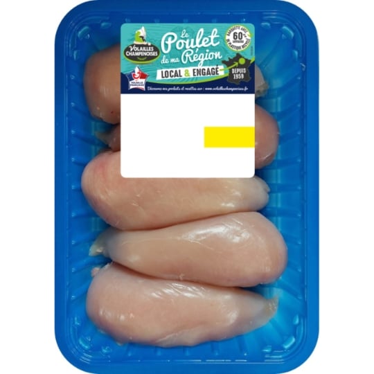 Filets de Poulet Blanc LES ELEVEURS CHAMPAGNE