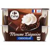 Dessert Mousse Liégeoise au Chocolat CARREFOUR EXTRA