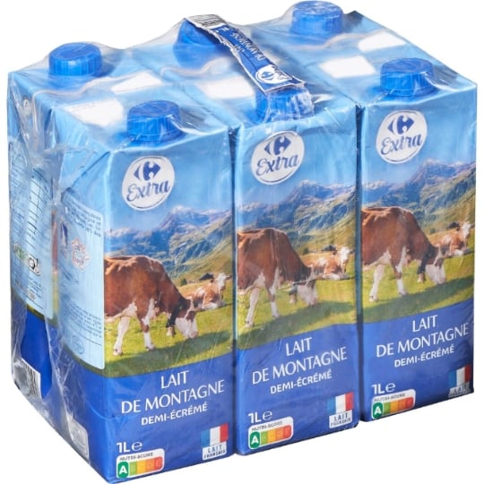 Lait Demi-Écrémé CARREFOUR EXTRA