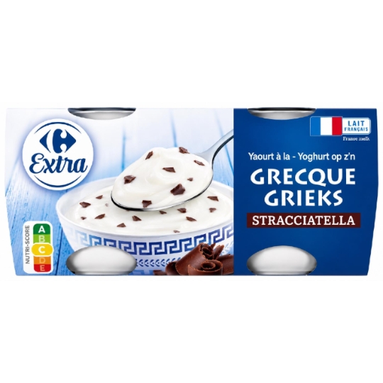 Yaourts à la Grecque Stracciatella CARREFOUR EXTRA