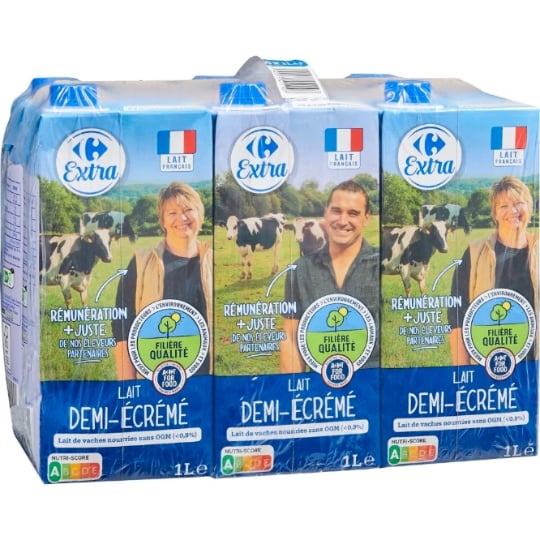 Lait Demi-Écrémé CARREFOUR EXTRA