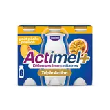 Yaourt à Boire goût pêche passion triple action ACTIMEL