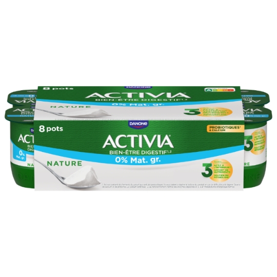Yaourts nature 0% MG bifidus ACTIVIA