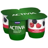 Yaourts aux fruits bifidus mûre framboise ACTIVIA