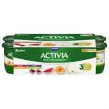 Yaourts aux fruits bifidus cerise figue poire abricot ACTIVIA
