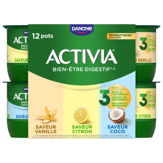 Yaourts vanille citron coco bifidus ACTIVIA