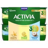 Yaourts vanille citron coco bifidus ACTIVIA