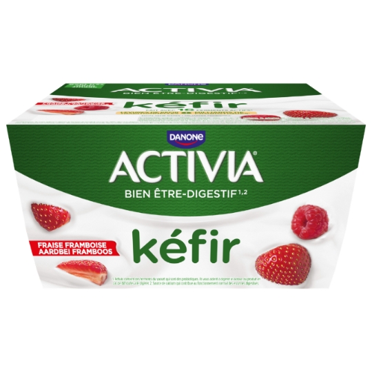 Yaourts Kéfir Fraise Framboise ACTIVIA
