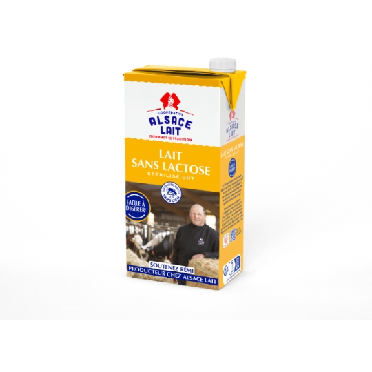 Lait Sans Lactose Stérilisé UHT ALSACE LAIT