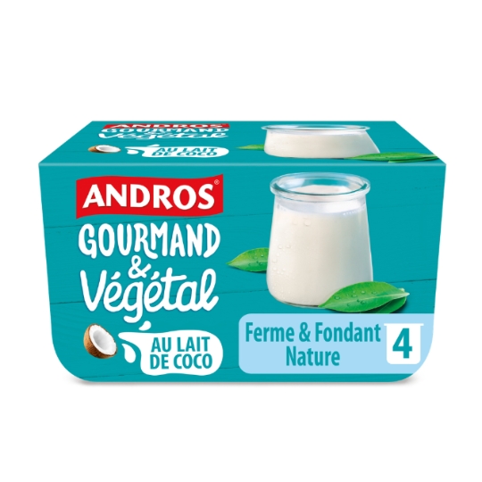 Dessert Végétal Ferme & Fondant Nature au lait de Coco ANDROS