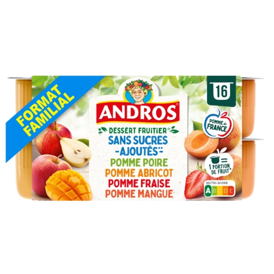 Compote Assortiment de Fruits Sans Sucres ANDROS