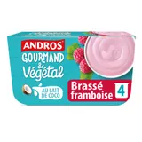 Dessert végétal au lait de coco cassis framboise ANDROS