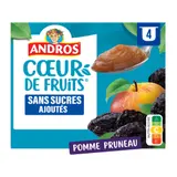 Compote Pomme Pruneau ANDROS COEUR DE FRUITS