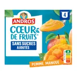 Compote Pomme Mangue ANDROS COEUR DE FRUITS