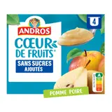 Compote Pomme Poire ANDROS COEUR DE FRUITS