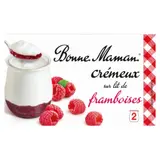 Yaourt Crémeux sur lit de Framboise BONNE MAMAN