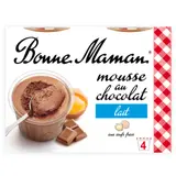 Mousse au chocolat au lait aux œufs frais BONNE MAMAN