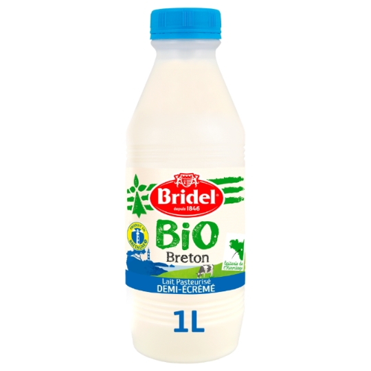 Lait Demi-Ecrémé Bretagne Bio BRIDEL