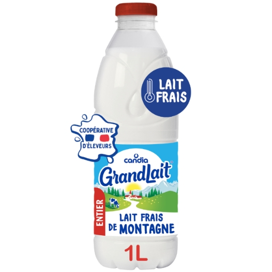 Lait Frais de Montagne Entier GrandLait CANDIA