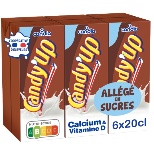 Boisson à Base de Lait Chocolat allégé Candy'Up CANDIA
