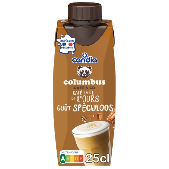 Boisson à Base de Lait Café Latte Goût Spéculoos CANDIA COLUMBUS