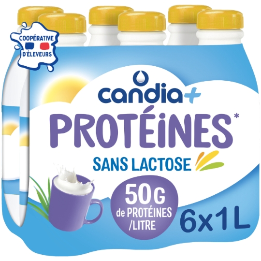 Lait Sans Lactose Protéines CANDIA+