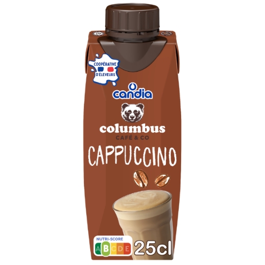 Boisson à Base de Lait Café Latte Cappuccino CANDIA COLUMBUS