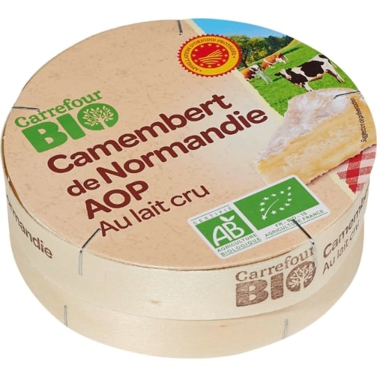 Camembert au Lait Cru de Normandie A.O.P Bio CARREFOUR BIO