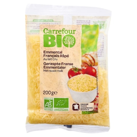 Fromage Râpé  Emmental Au Lait Cru Bio CARREFOUR BIO