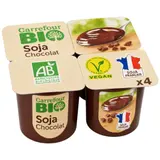 Dessert végétal   spécialité au soja chocolat Bio CARREFOUR BIO
