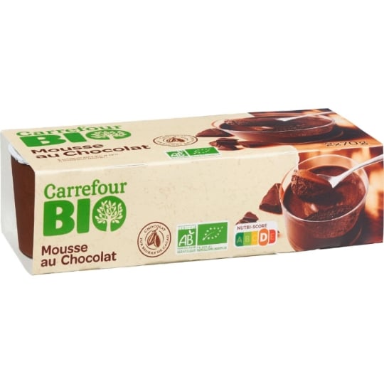 Mousse au chocolat  Bio CARREFOUR BIO