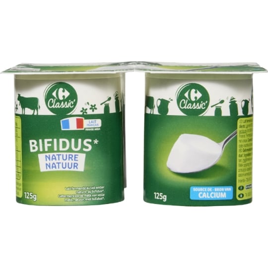 Yaourts bifidus nature CARREFOUR CLASSIC'