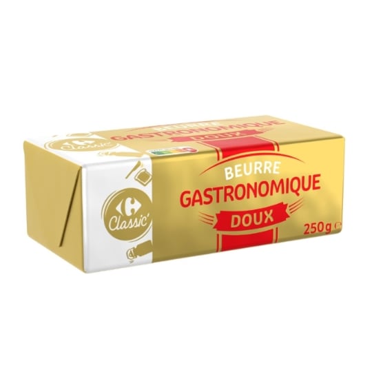 Beurre gastronomique doux CARREFOUR CLASSIC'