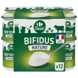 Lait fermenté  au bifidus nature - lait français source de calcium CARREFOUR CLASSIC'