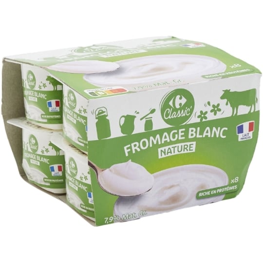 Fromage Blanc 7,9% MG Nature CARREFOUR CLASSIC'