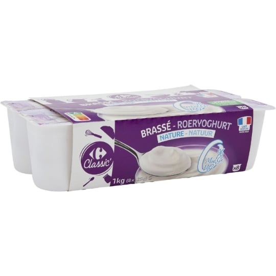Yaourts brassés nature 0% CARREFOUR CLASSIC'
