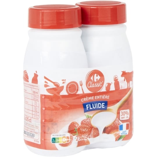 Crème Entière Fluide 30% Mg CARREFOUR CLASSIC'