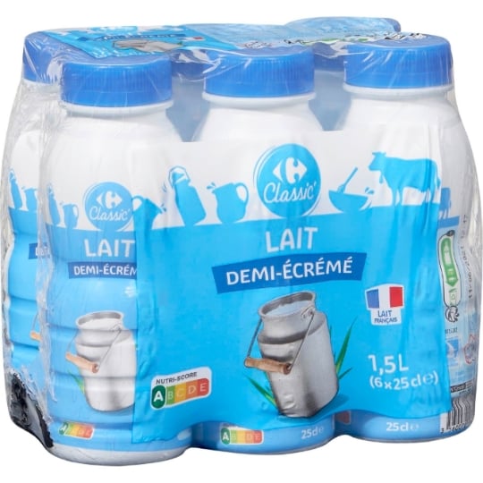 Lait Demi-Écrémé CARREFOUR CLASSIC'