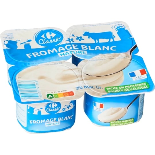 Fromage Blanc 3% MG Nature CARREFOUR CLASSIC'
